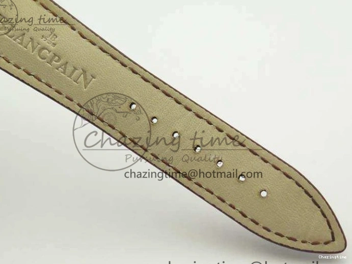 0309 Villeret 6651 RG ZF 1:1 Best Edition White Dial On Brown Leather Strap A Unique 8097